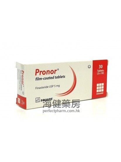 Pronor 5mg (finasteride) 30Film-coated Tablets Square