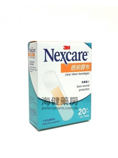 透明膠布 3M Nexcare Clear Sheer Bandage 20Pcs 