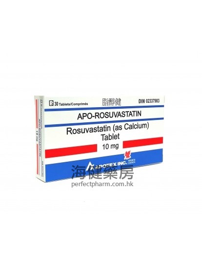 脂醇健 Apo-Rosuvastatin 10mg 30Tablets 