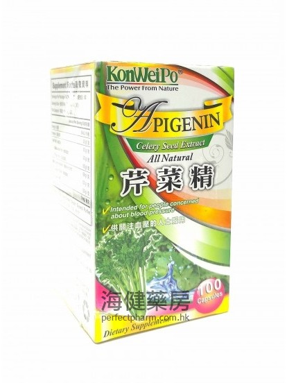 KonWeiPo 芹菜精 Celery Seed Extract 500mg 100Capsules 