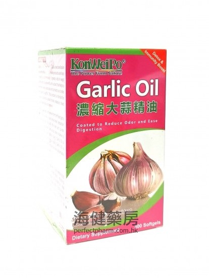 KonWeiPo 濃縮大蒜精油 Garlic Oil 380mg 300Softgels 