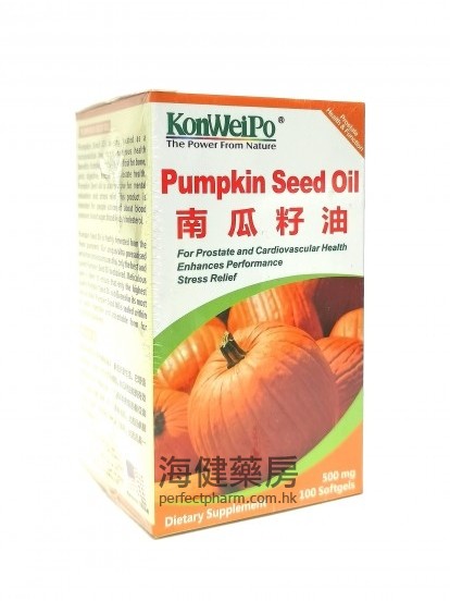 KonWeiPo 南瓜籽油 Pumpkin Seed Oil 500mg 100Softgels 