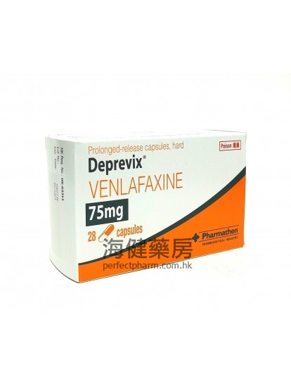 Deprevix 75mg (Venlafaxine) 28PR Capsules