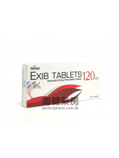 EXIB 120mg (Etoricoxib) 30Tablets 