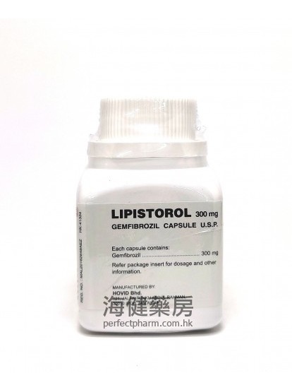 Lipistorol 300mg (Gemfibrozil) 100Capsules 
