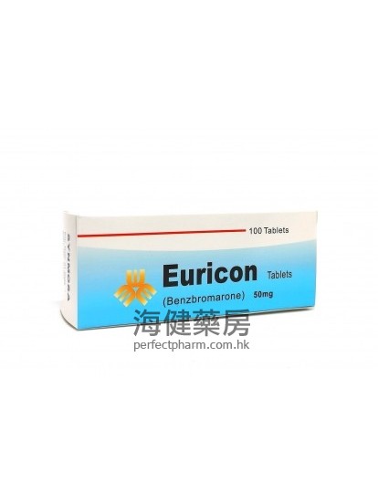 苯溴馬隆片 Euricon (Benzbromarone) 50mg 100Tablets 優力康錠