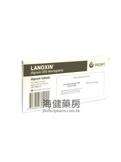 LANOXIN 250mcg Digoxin 100Tablets