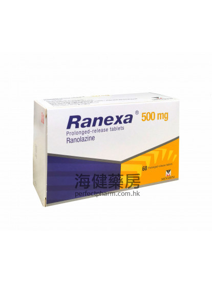 雷諾嗪 Ranexa 500mg Ranolazine 60 PR Tablets 