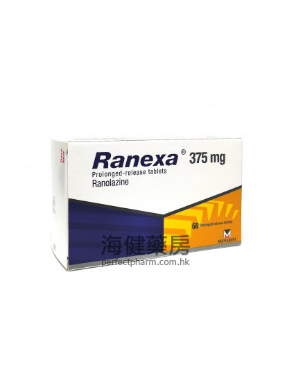 雷諾嗪 Ranexa 375mg Ranolazine 60 PR Tablets 