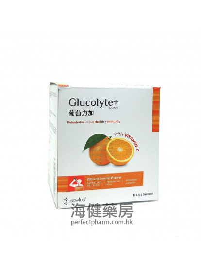 葡萄力加 Glucolyte + Oral Rehydration Salt 4g x 10Sachets 