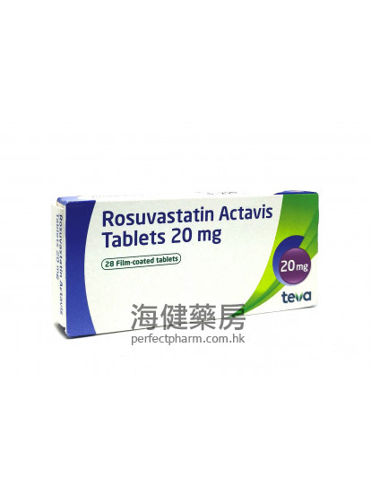 Rosuvastatin Actavis 20mg 28Tablets Teva 