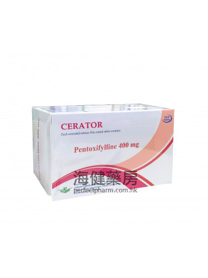 CERATOR (Pentoxifylline) 400mg 10x10Tablets 己酮可可硷