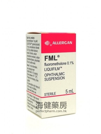FML (Fluorometholone) 0.1% Liquidfilm Ophthalmic suspension 5ml Allergan