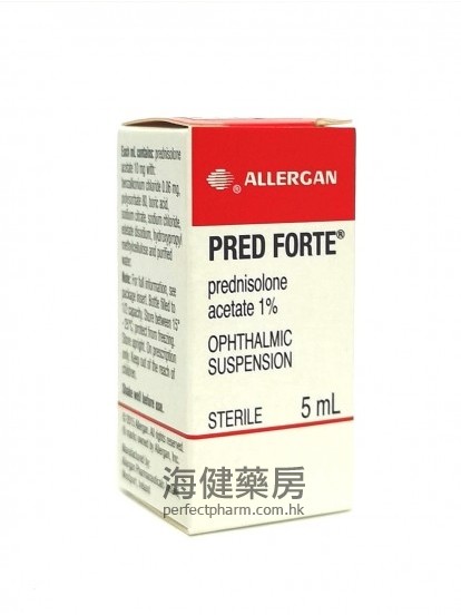 Pred Forte (Prednisolone Acetate)1% Ophthalmic Suspension 5ml Allergan