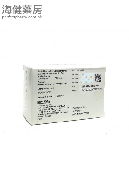Quetiapine Tablet 300mg 6x10Tablets Macleods 