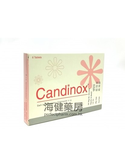 Candinox 100mg 6 Vag Tablets歌乐士 阴道塞片