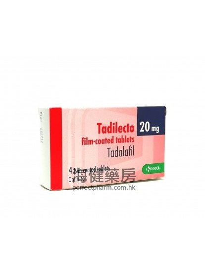 Tadilecto 20mg 4Film-Coated Tablets 