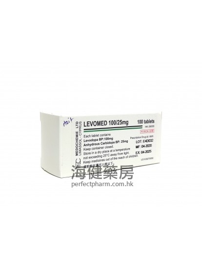 LEVOMED 100mg:25mg 100Tablets 