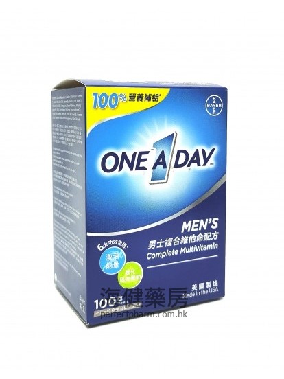 男士配方 One A Day MEN's Complete Multivitamins 100ablets Bayer 