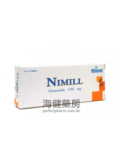 NIMILL 100mg (Nimesulide) 30Tablets 