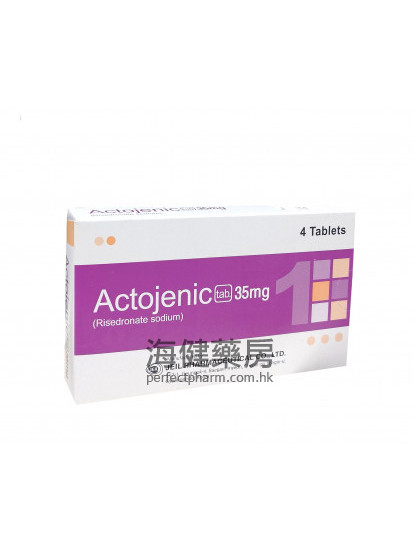 Actojenic 35mg (Risedronate) 4Tablets 利塞膦酸