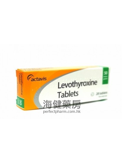 Levothyroxine 50mcg 28Tablets 左旋甲狀腺素